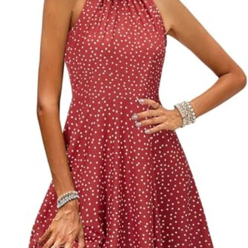 Ouges Women’s Sundress Halter Neck