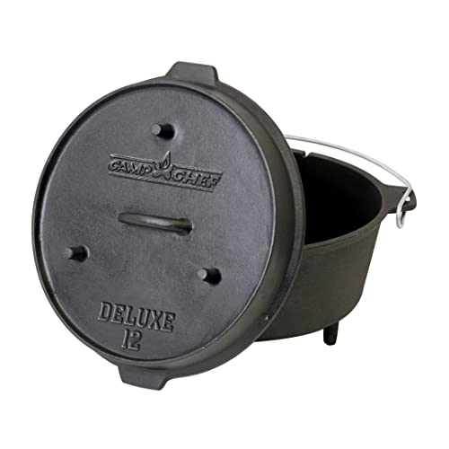 Camp Chef Deluxe 12 Cast Iron Dutch Oven with Lid