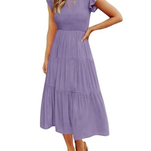 Zesica Women’s 2025 Summer Casual Midi Dress