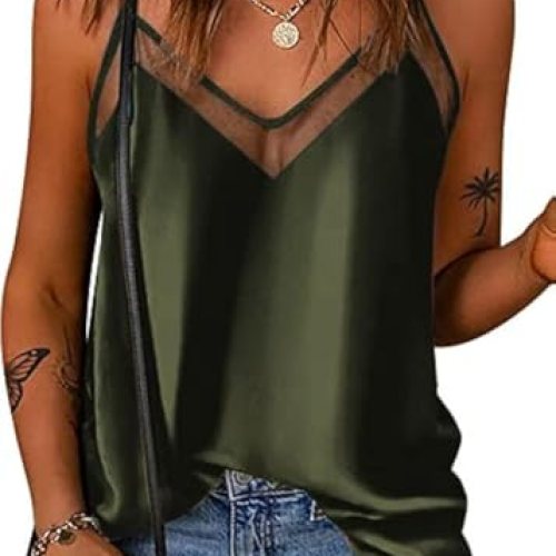 Ekouaer Silk Tank Top for Women