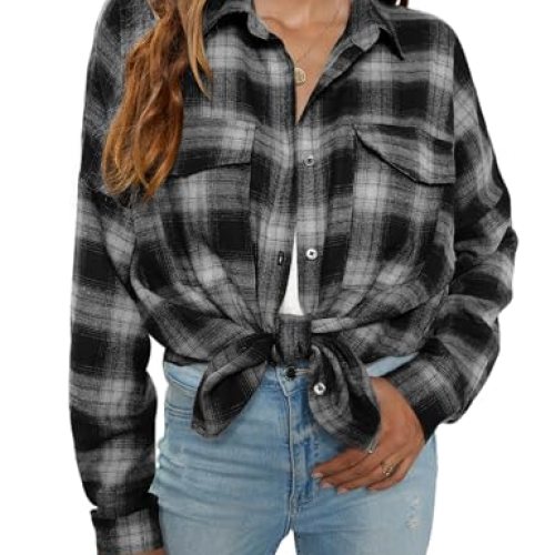 Blooming Jelly Women’s Plaid Shacket