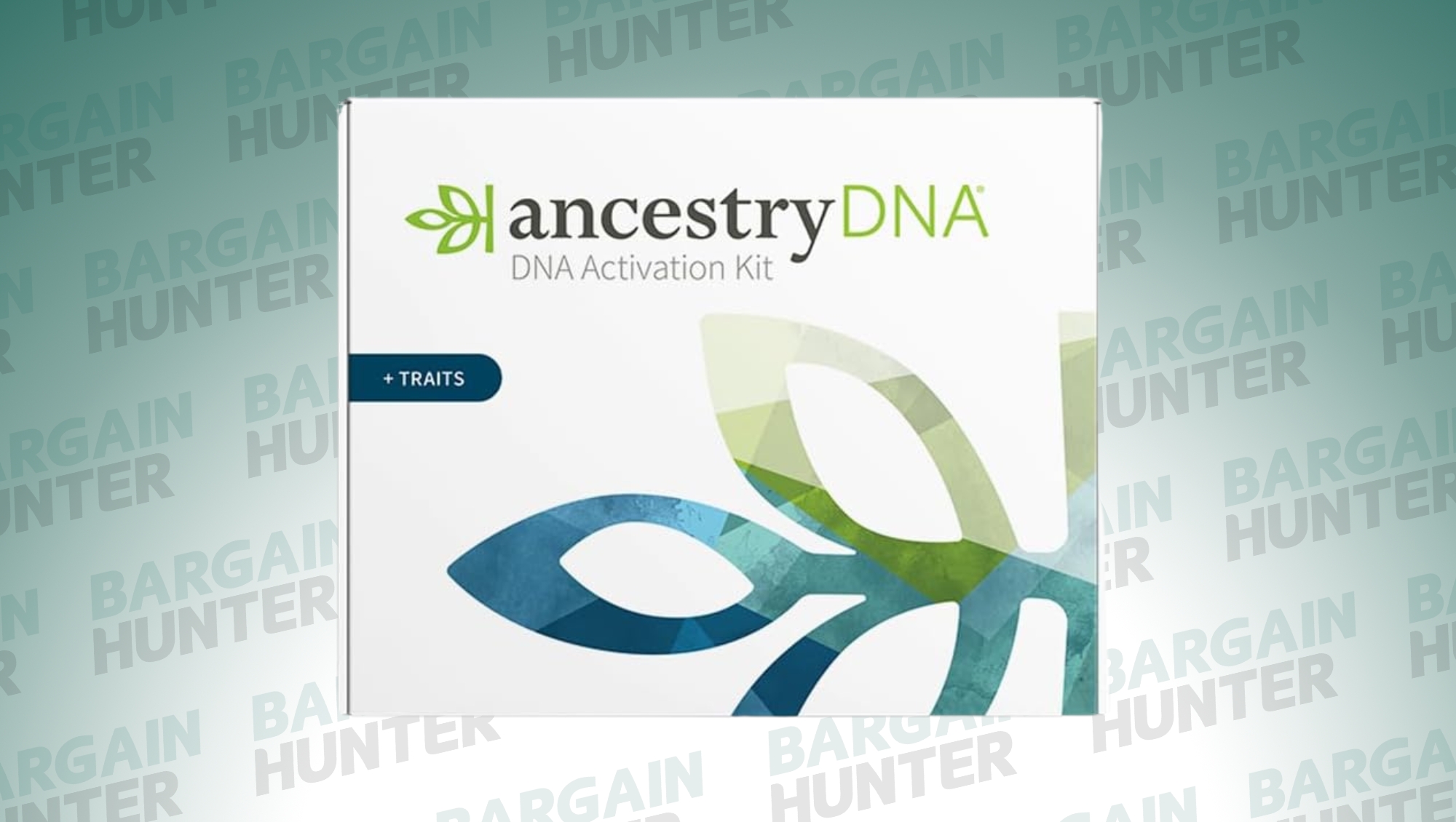 The AncestryDNA Kit on a Bargain Hunter background