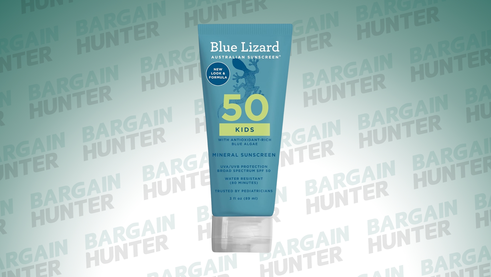 Blue Lizard Kids SPF 50 Mineral Sunscreen on bargain hunter background