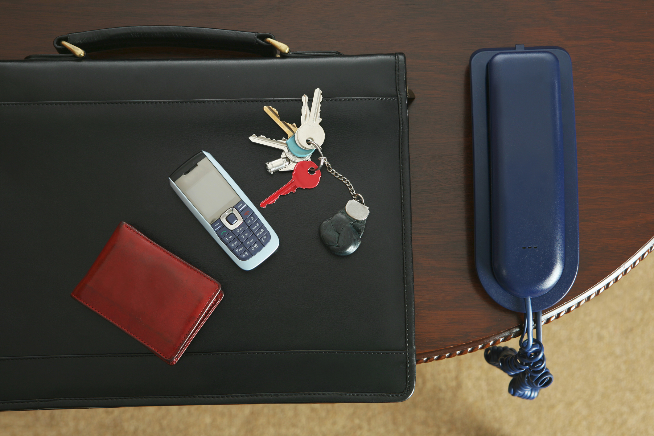 hall table with personal items