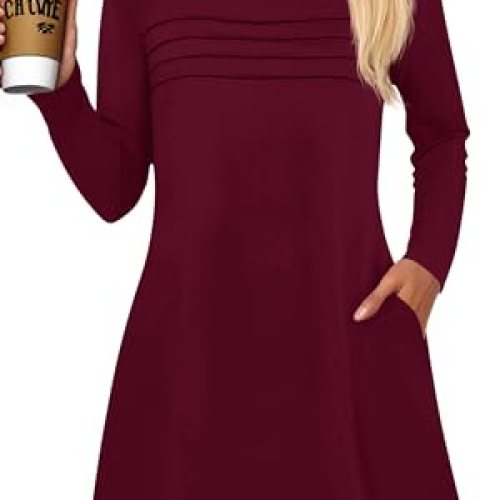 Wenrine Fall  Mini Dresses with Pockets