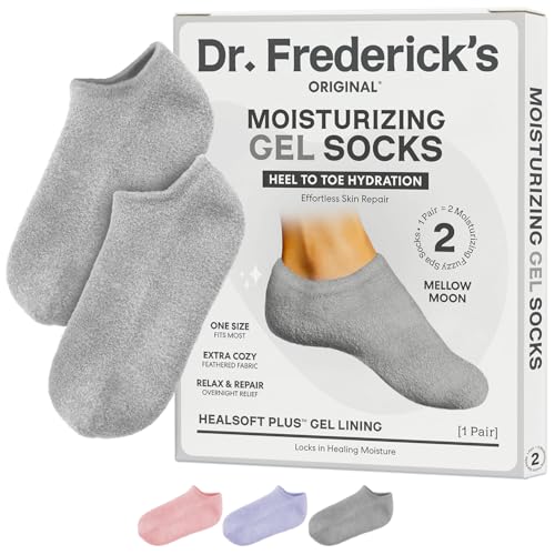 Dr. Frederick’sl Moisturizing Gel Socks. Unisex – Dry Feet & Cracked Heel Treatment