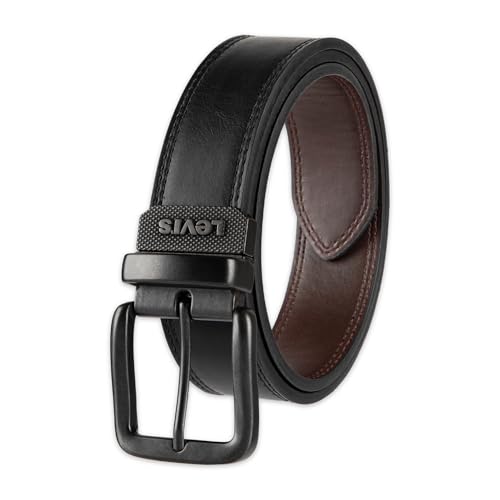 Levi’s Men’s Reversible Casual Belt, Black/Brown