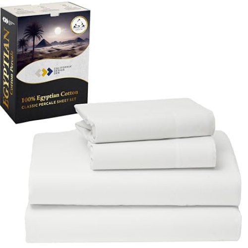 California Design Den Certified 100% Egyptian Cotton Queen Sheets Set
