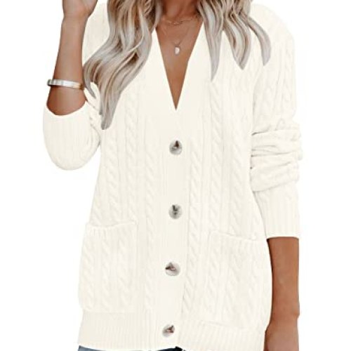 Get Ready: MEROKEETY Cable Knit Cardigan