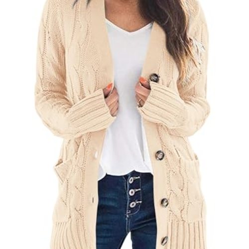 PRETTYGARDEN Open Front Cardigan Sweaters Fall Fashion