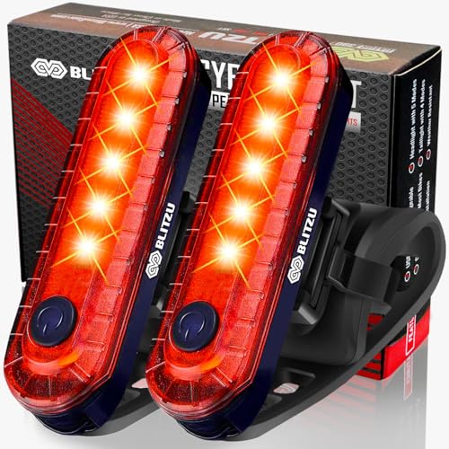 BLITZU USB-C Rechargeable Bike Tail Light 2 Pack