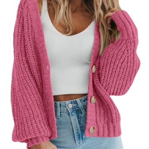 PRETTYGARDEN Chunky Knit Cardigan
