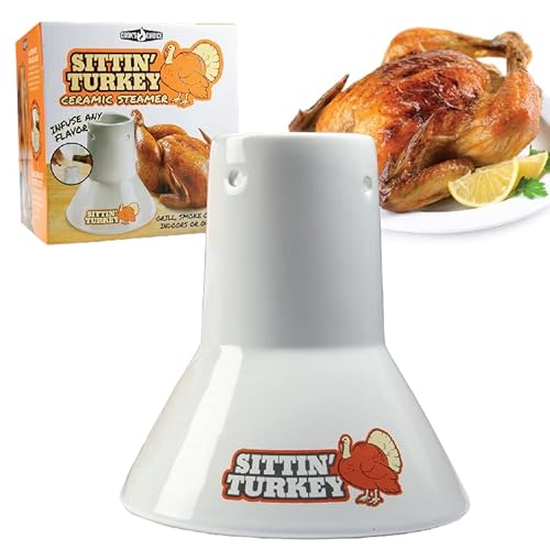 Sittin’ Turkey Ceramic Beer Can Roaster & Steamer