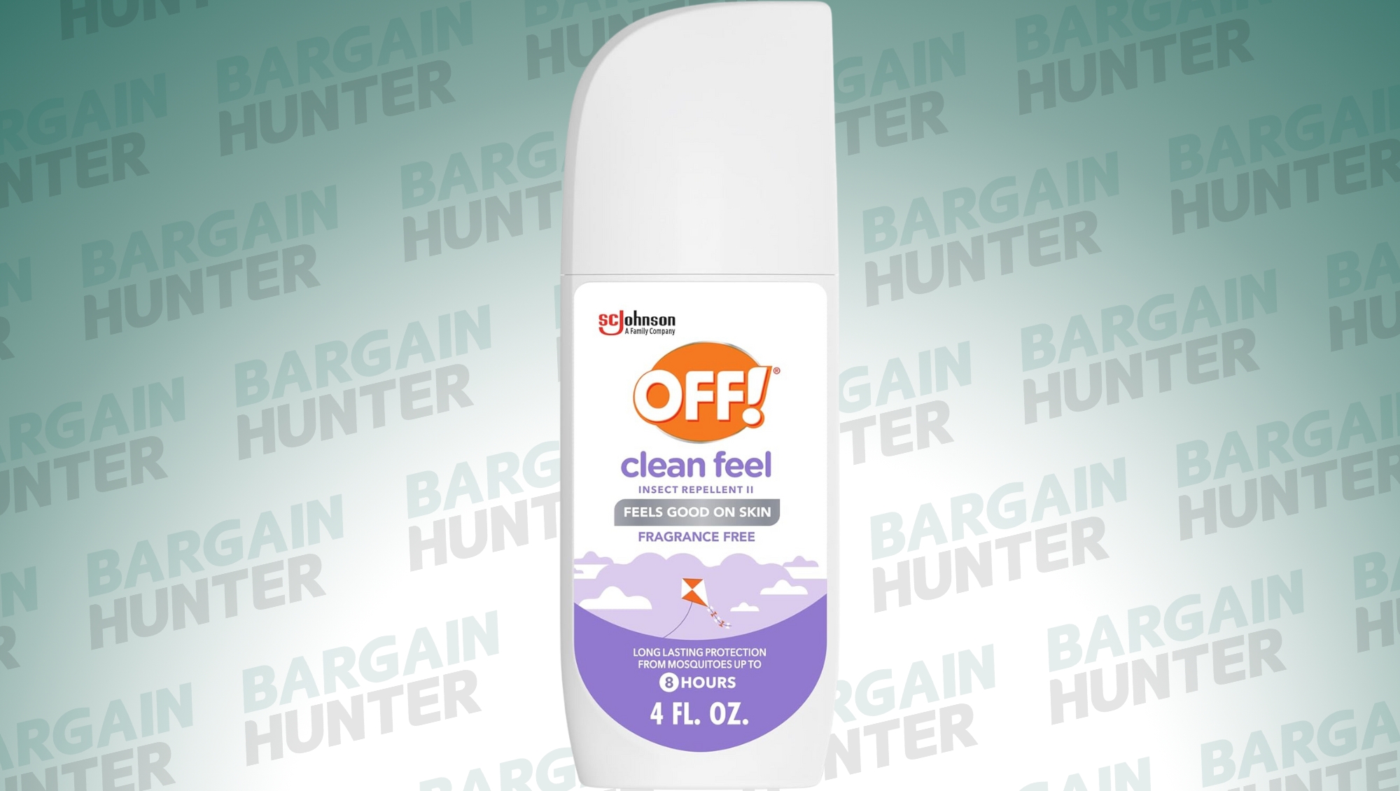 OFF! Clean Feel Insect Repellent bottle on bargain hunter background