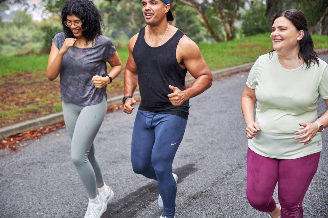 A group of runners