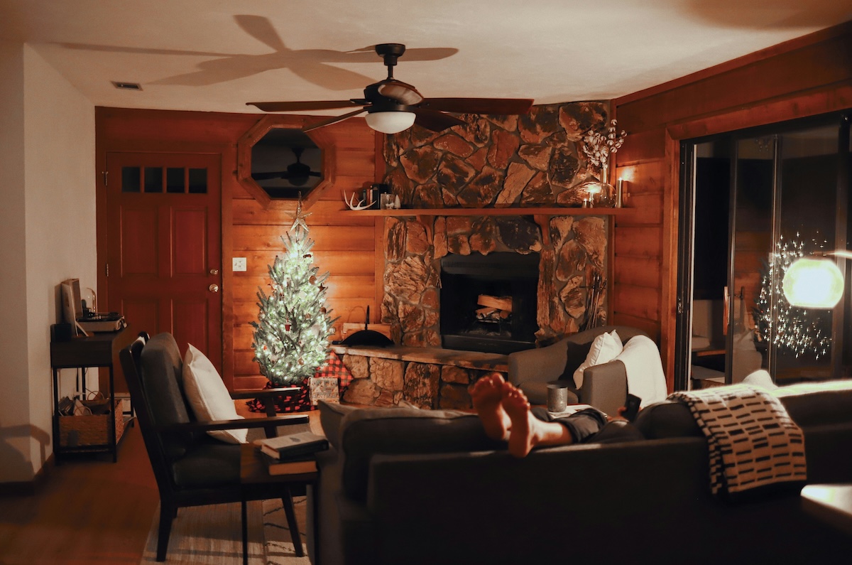 House decorated with Macy's Home Labor Day sale items.