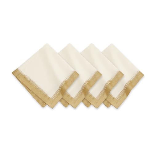Villeroy & Boch Linen Blend Metallic Brushstroke Napkins