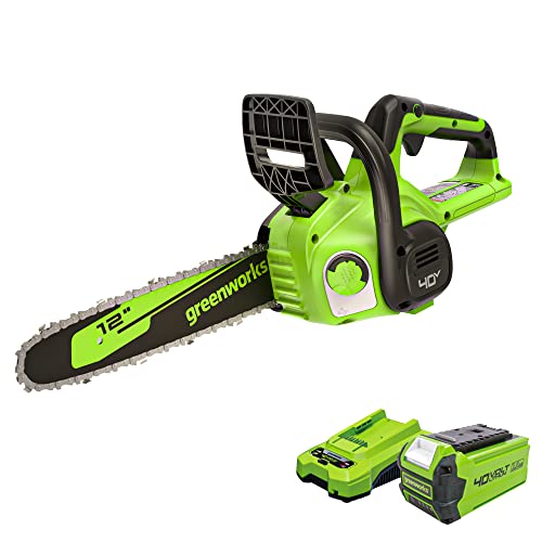 Greenworks 40V 12″ Cordless Compact Chainsaw