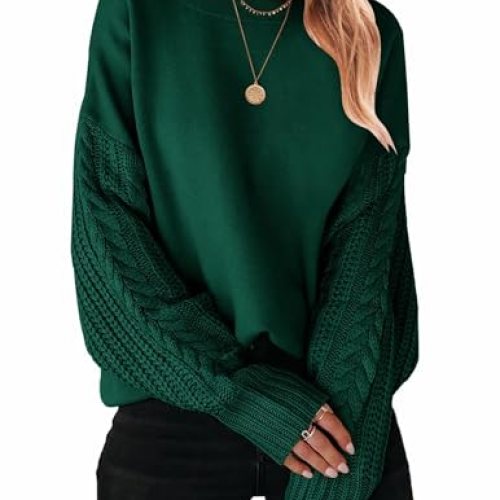 ZESICA Fall Long Sleeve Crew Neck