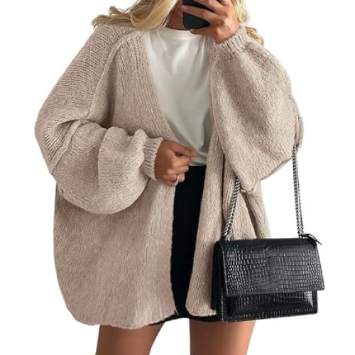 PRETTYGARDEN Womens Oversized Cardigan