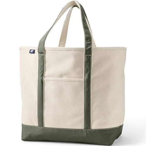 Lands’ End Natural Open Top Canvas Tote