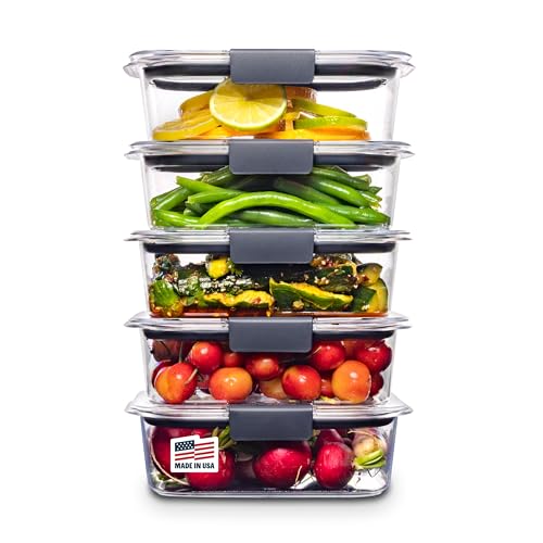 Rubbermaid Brilliance Food Storage Containers Set of 5