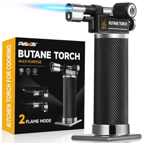 RAVS Butane Blow Torch for Cooking, Welding, Mini Torch Soldering; Butane is Not Included