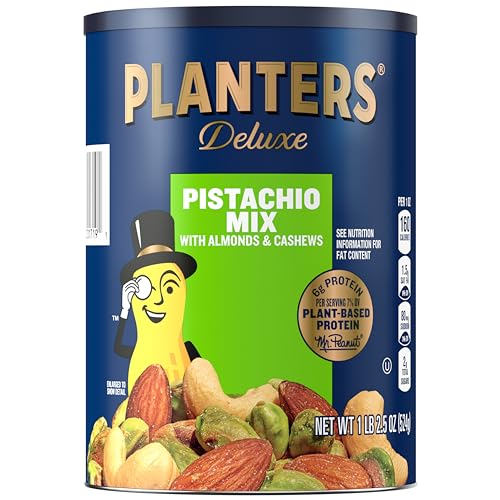 PLANTERS Pistachio Nuts Lovers Nut Mix with Pistachios no shell, Almonds & Cashews