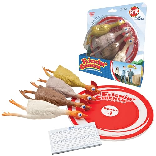 University Games, Flickin Chicken Indoor Outdoor Target Toss Game, Kids and Adults