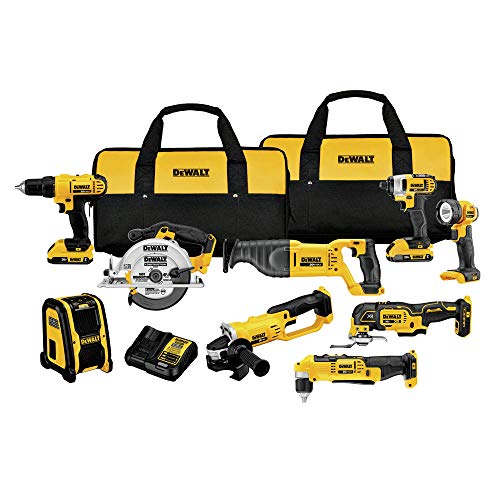 DEWALT 20V MAX Power Tool Combo Kit, 9-Tool Cordless Power Tool Set