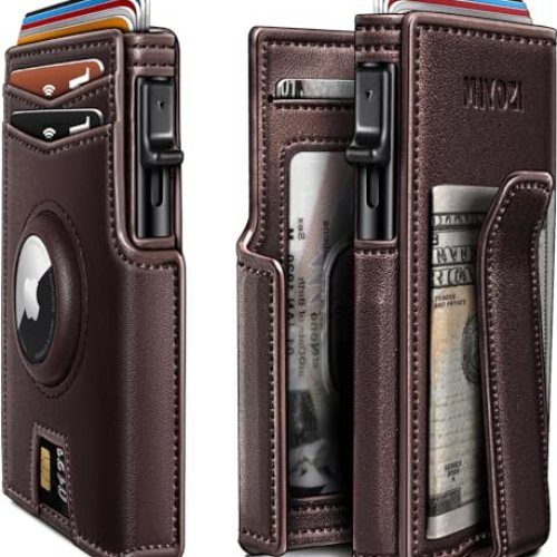 Airtag Wallet for Men, Money Clip, 10 Cards,  RFID Blocking