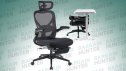FlexiSpot Foldex Ergonomic Office Chair in black on bargain hunter background