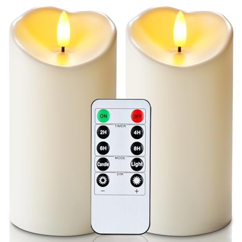 Homemory 6″x3″ Outdoor Waterproof Flameless Candles