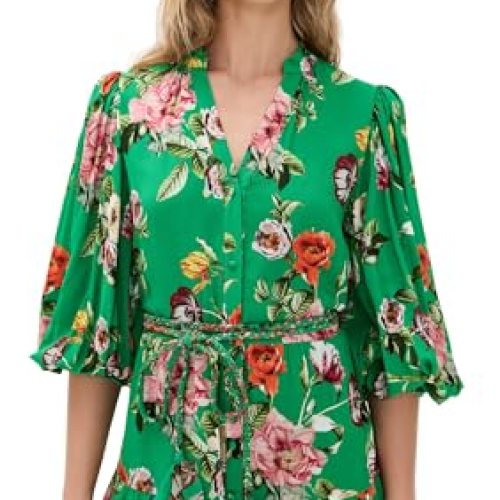 alice + olivia Women’s Antonette Button Front Mini Dress