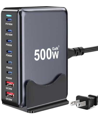 500W USB C Charger Block, 8-Port Fast