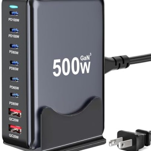 500W USB C Charger Block, 8-Port Fast