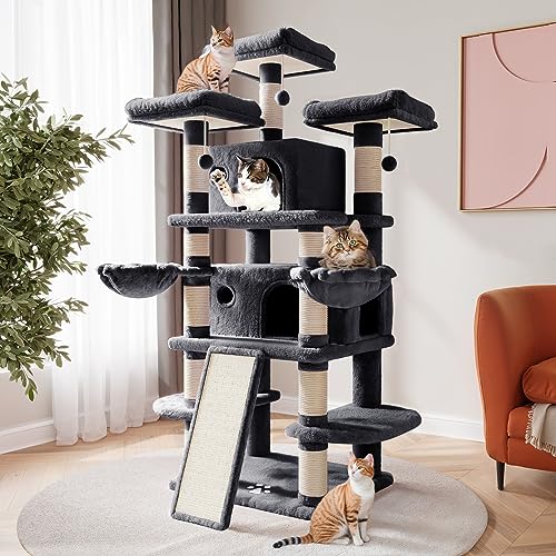 68 Inches Multi-Level Large Cat Tree for Large Kitties