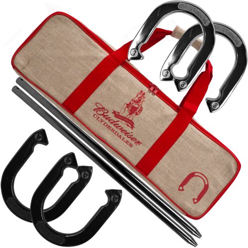 Budweiser Horseshoe Set with Carrying Case