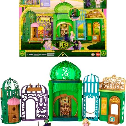 Mattel Universal Pictures’ Wicked Emerald City Playset with Glinda & Elphaba Small Dolls