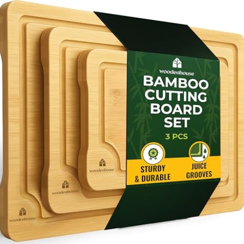 Woodenhouse Lifelong Quality Bamboo Cutting Board (Set of 3)