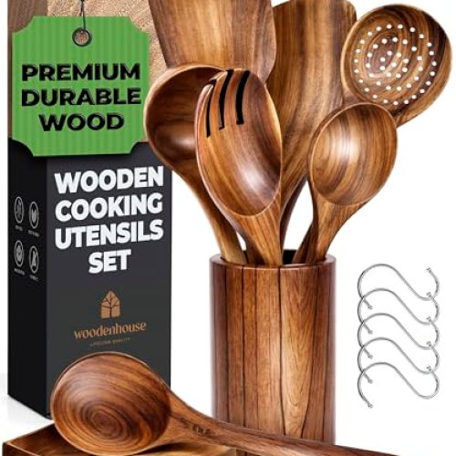 Woodenhouse Lifelong Quality 8-Piece Wooden Utensil Set