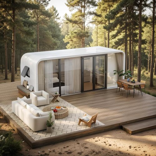 RYONGII 19FT Modern Prefab Steel-Framed Tiny House