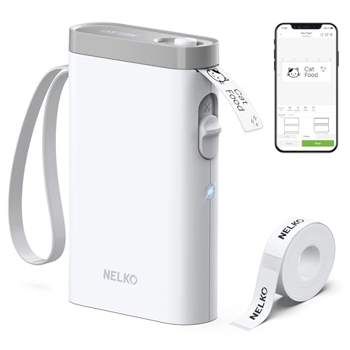 Nelko Label Maker Machine with Tape, P21 Bluetooth Label Printer