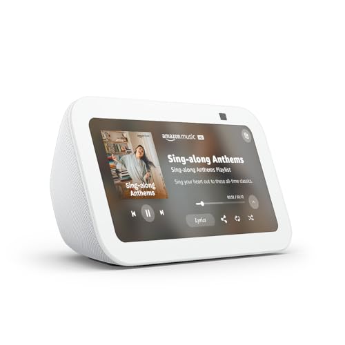 Amazon Echo Show 5 (newest model), Smart display with 2x the bass and clearer sound