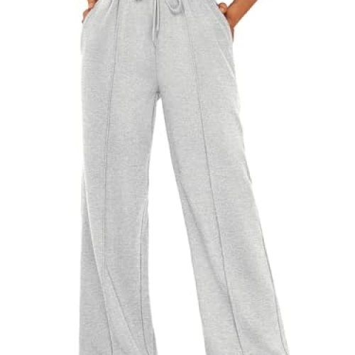 AUTOMET Womens Wide Leg Sweatpants Baggy Lounge Travel Cargo Pants