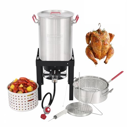CreoleFeast TFS3010 Propane 30 Qt. Turkey and 10 Qt. Fish Fryer Boiler Steamer Set