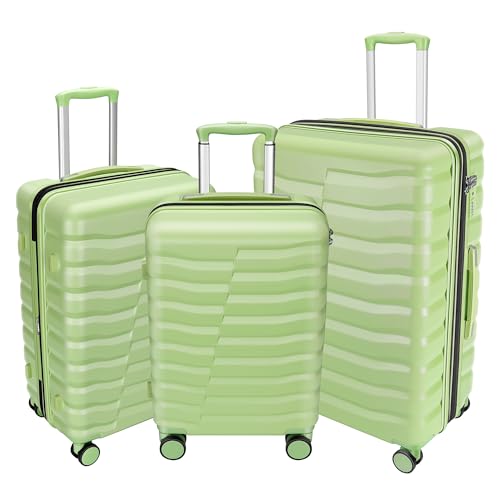 WireHot Lightweight 3-Piece Luggage with Spinner Wheels & YKK Zipper