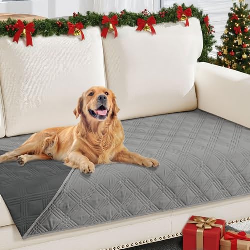 hyha Waterproof Dog Blanket, Reversible Pet Bed Blanket, Soft Sofa Couch Cover