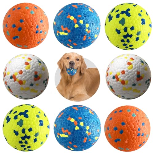 Mankoda Dog Balls, 8Pcs Tennis Ball Toys for Aggressive Chewers