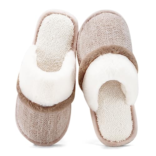 GOEWY Cozy Slippers for Women Indoor and Outdoor Fuzzy House Shoes
